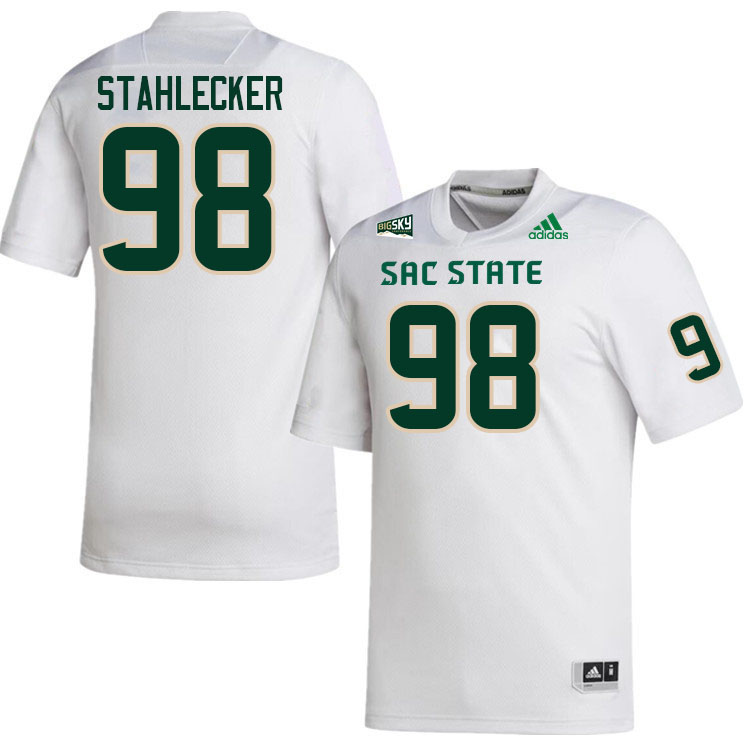 Sacramento State Hornets #98 Kyle Stahlecker College Football Jerseys Stitched Sale-White